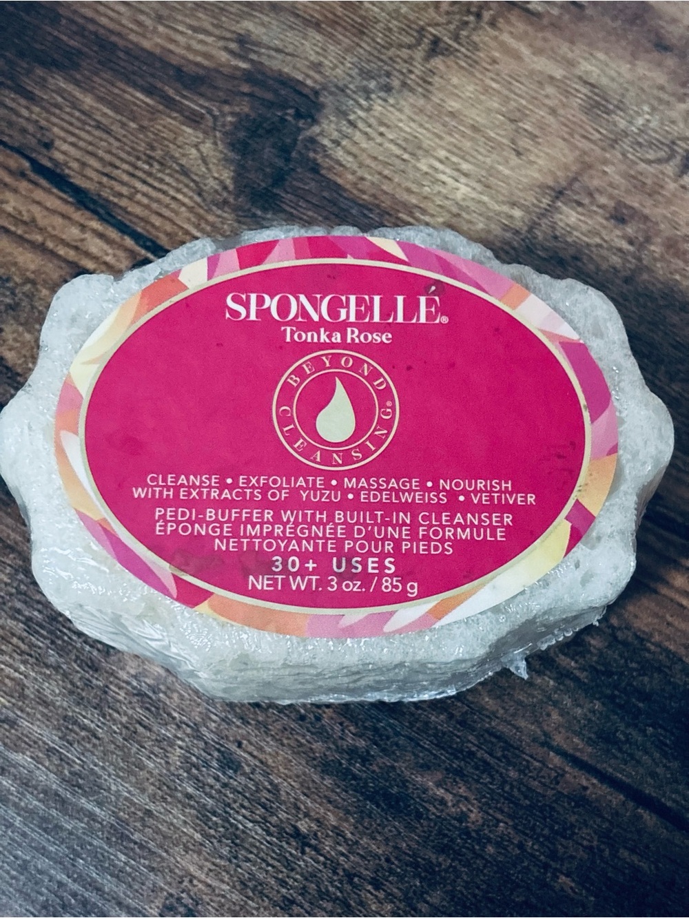 ❗️Spongellé Tonka Rose Pedi-Buffer Foot Sponge
